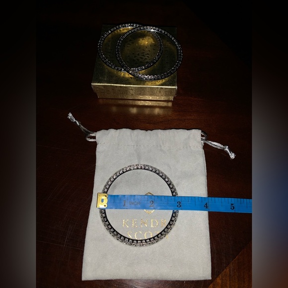 Kendra Scott Silver Bangle Bracelets Set of 3 - Picture 7 of 8